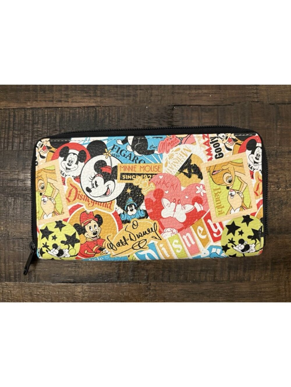 Disney World Disneyland Mickey and Characters Collage Wallet